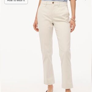 J. Crew High Rise Girlfriend Chino Pant in Stone